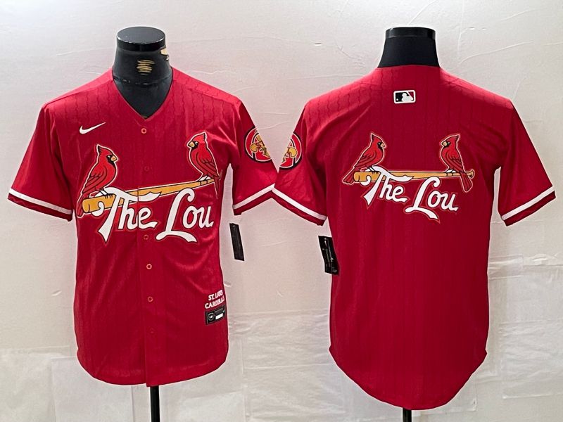 Men St.Louis Cardinals Blank Red City Edition 2024 Nike MLB Jersey style 2